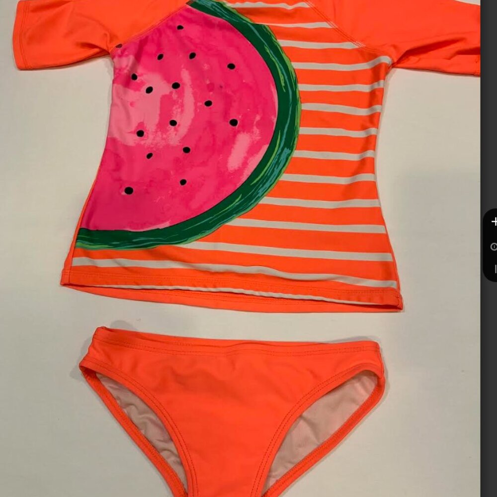 Wonder Nation Girls Two Pieces Swimsuit Multicolor Size S/CH(6-6X)